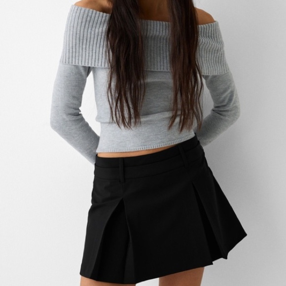 BERSHKA Tailored Skort With‎ Box Pleats